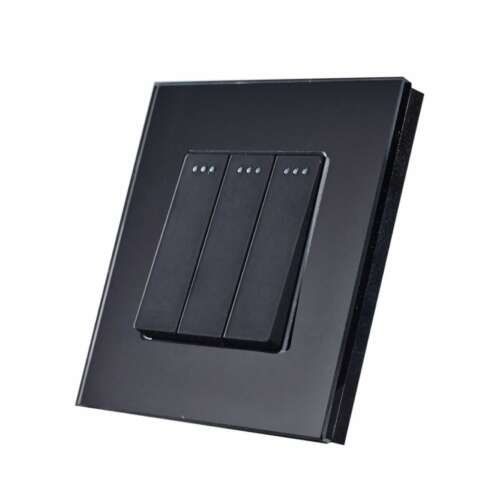 کلید سه پل مکانیکال شیشه livolo