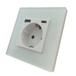 پریز برق شارژر تایپ سی یو اس بی شیشه Simple - تصویر 3